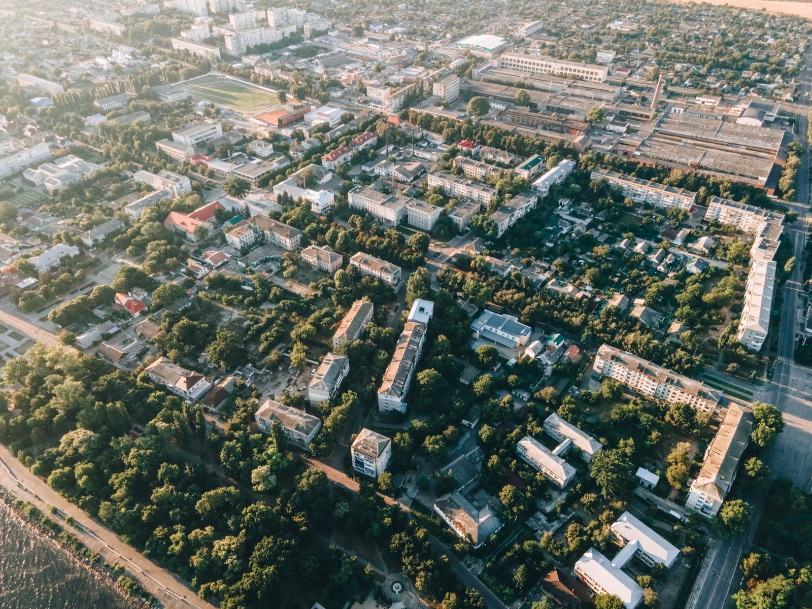 Aerial view of Jacksonville area neighbourhoods